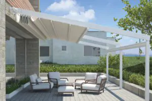 Pergola with Manual Retractable Roof - South Shore Deck Builders